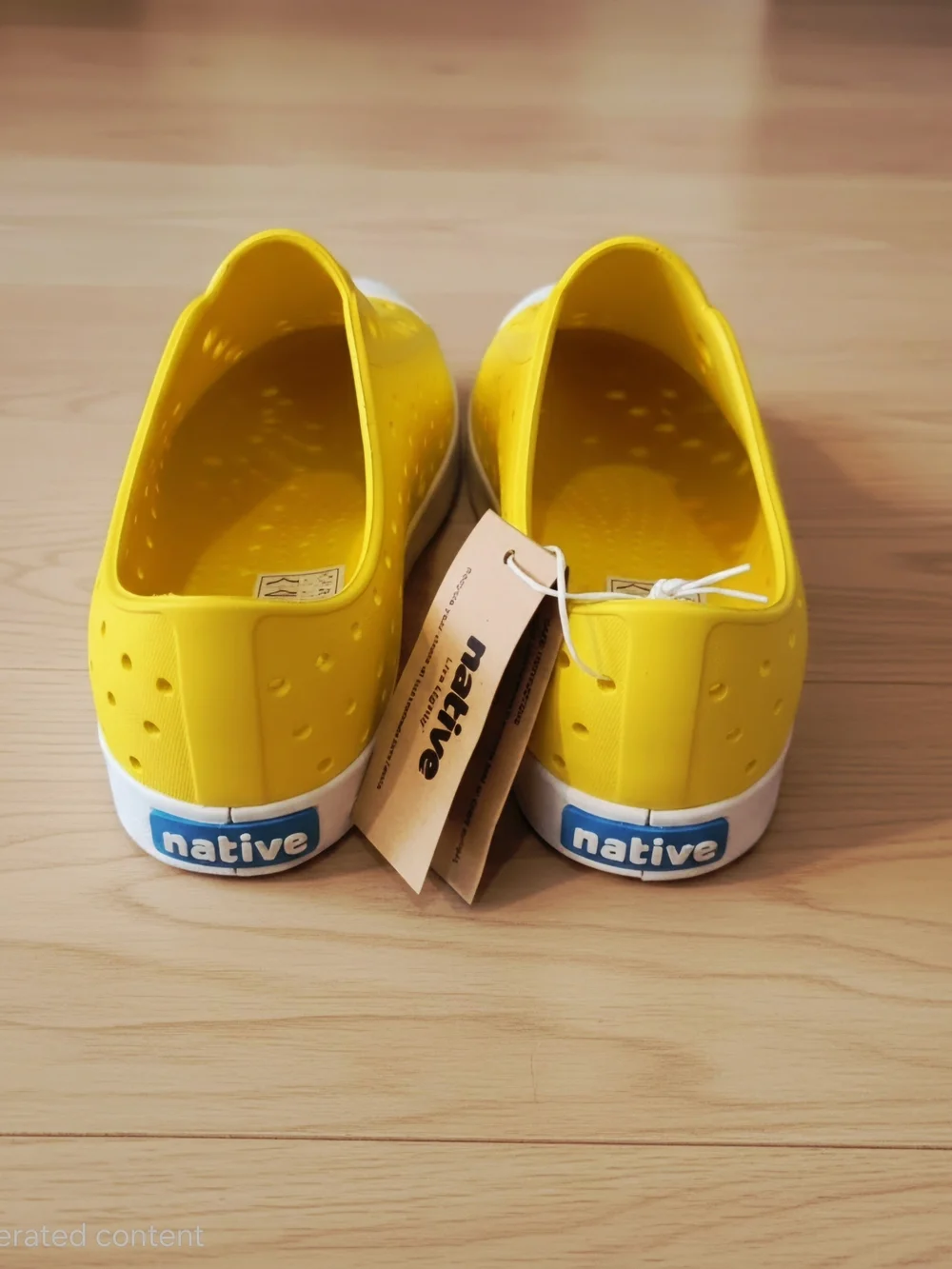 Kids Bright Yellow Slip-On Water Sneakers